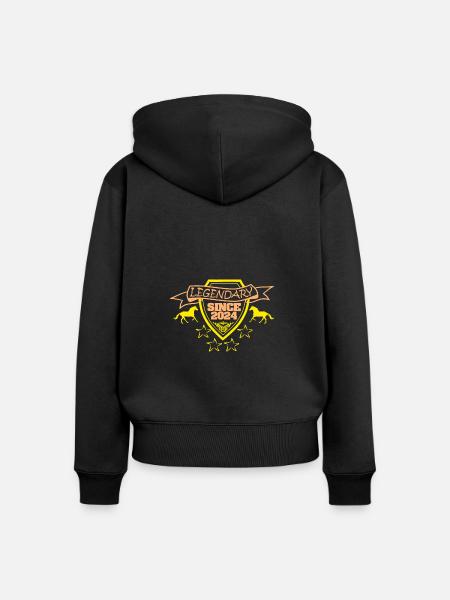 Legendär 2024 - Frauen Premium Bio Zip Hoodie - Schwarz