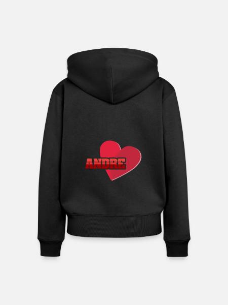 Geschenk für Andre - Frauen Premium Bio Zip Hoodie - Schwarz