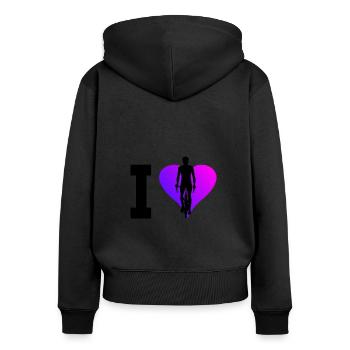 Mountain Bike Women Cycling Bike Bike - Women's Premium Organic Zip Hoodie - black - Back - Julia (174cm)