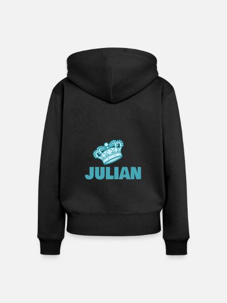 Vorname Julian - Frauen Premium Bio Zip Hoodie - Schwarz
