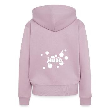 Enfant Heiko - Sweat à capuche zippé Premium bio Femme - rose poudré - Dos - Julia (174cm)