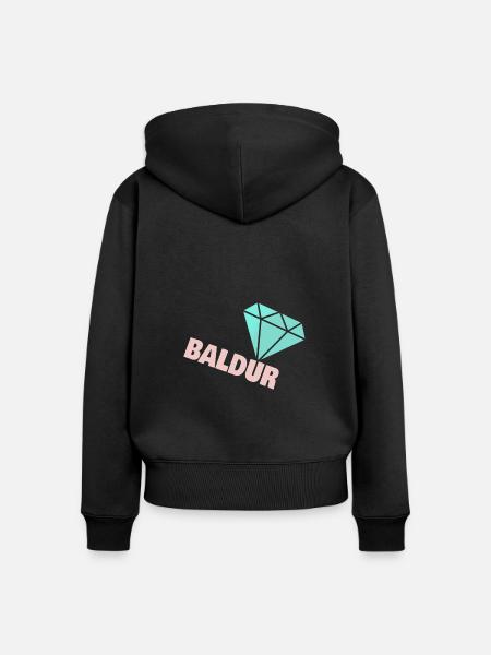 Diamant Baldur - Frauen Premium Bio Zip Hoodie - Schwarz