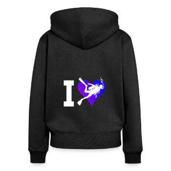 Diver Tauchen Scuba Tauchen Scuba Taucher - Frauen Premium Bio Zip Hoodie - Schwarz - Hinten - Julia (174cm)