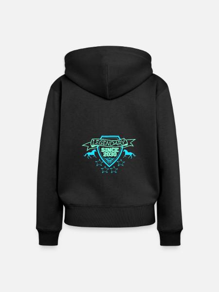 Reiten 2030 - Frauen Premium Bio Zip Hoodie - Schwarz