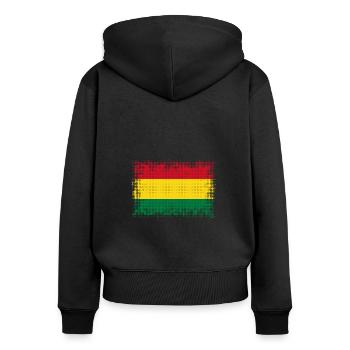Bolivia - Women's Premium Organic Zip Hoodie - black - Back - Julia (174cm)
