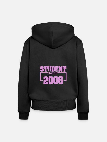 Student 2006 - Frauen Premium Bio Zip Hoodie - Schwarz