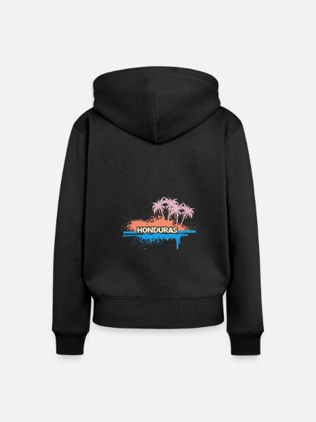 Geschenk für Honduras - Frauen Premium Bio Zip Hoodie - Schwarz