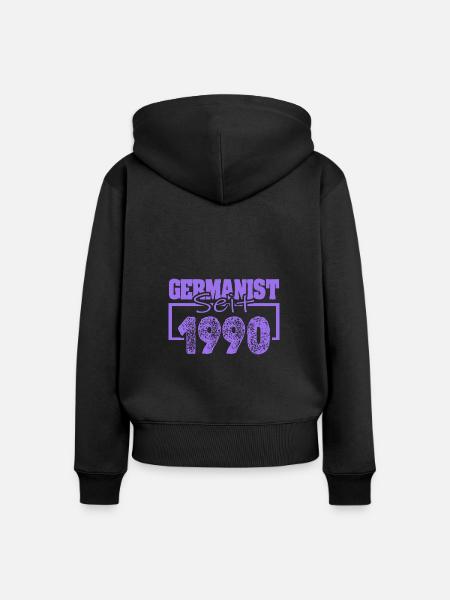 Studi 1990 - Frauen Premium Bio Zip Hoodie - Schwarz