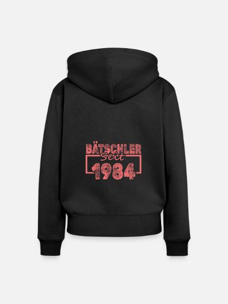 Jungeselle 1984 - Frauen Premium Bio Zip Hoodie - Schwarz