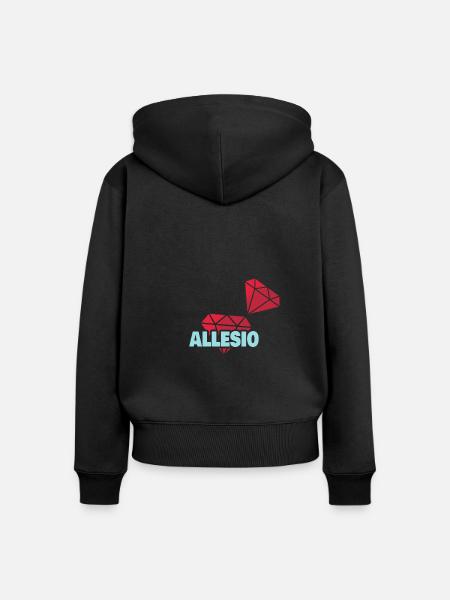 Kostbar Allesio - Frauen Premium Bio Zip Hoodie - Schwarz