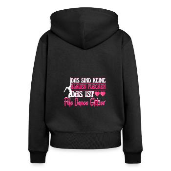 Pole Dance Das sind keine blauen Flecken - Frauen Premium Bio Zip Hoodie - Schwarz - Hinten - Julia (174cm)