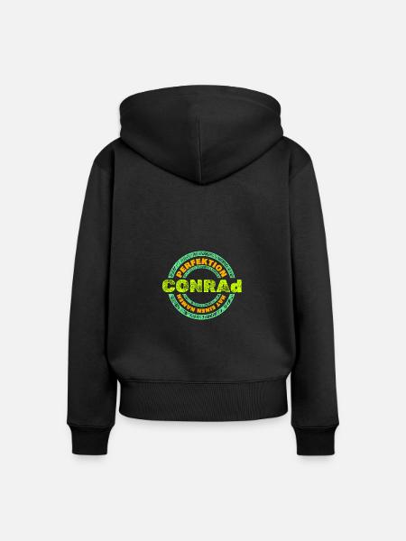 Perfekt Conrad - Frauen Premium Bio Zip Hoodie - Schwarz