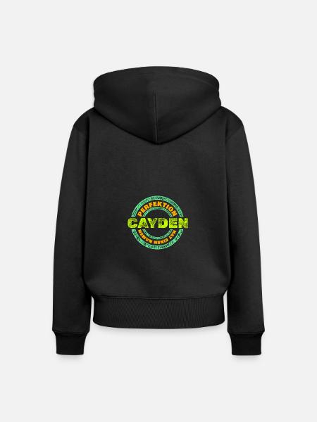 Perfekt Cayden - Frauen Premium Bio Zip Hoodie - Schwarz