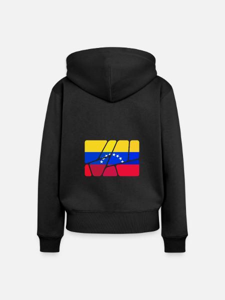 Venezuela Venezuela - Frauen Premium Bio Zip Hoodie - Schwarz