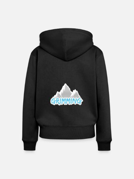 Berg Grimming - Frauen Premium Bio Zip Hoodie - Schwarz