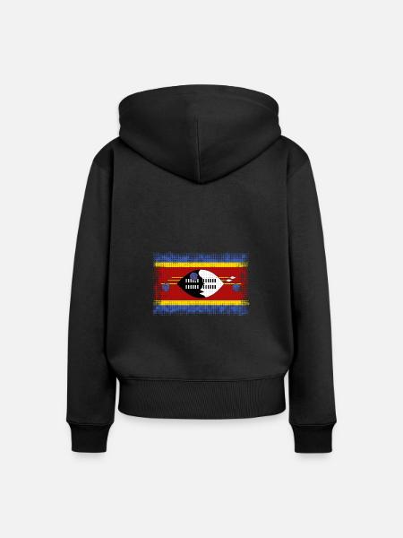 Eswatini - Frauen Premium Bio Zip Hoodie - Schwarz