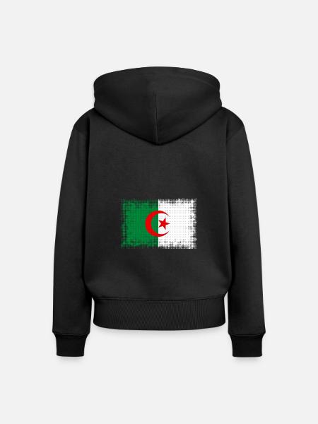 Algerien - Frauen Premium Bio Zip Hoodie - Schwarz