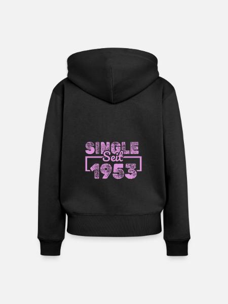 Single 1953 - Frauen Premium Bio Zip Hoodie - Schwarz