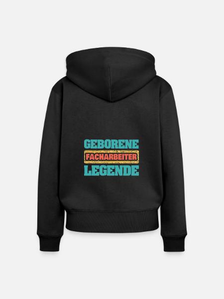 Geschenk für Facharbeiter - Frauen Premium Bio Zip Hoodie - Schwarz