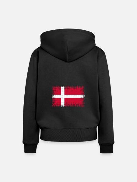 Dänemark - Frauen Premium Bio Zip Hoodie - Schwarz