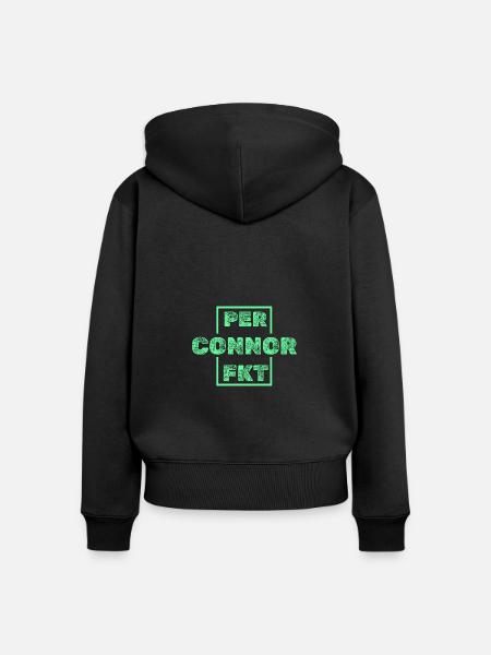Perfekt Connor - Frauen Premium Bio Zip Hoodie - Schwarz
