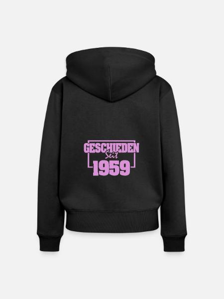 Ehe 1959 - Frauen Premium Bio Zip Hoodie - Schwarz
