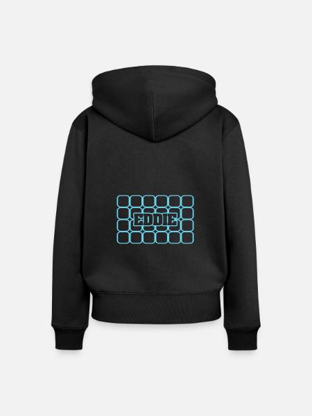 Männername Eddie - Frauen Premium Bio Zip Hoodie - Schwarz