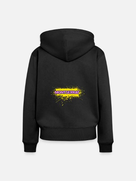 Montserrat - Frauen Premium Bio Zip Hoodie - Schwarz