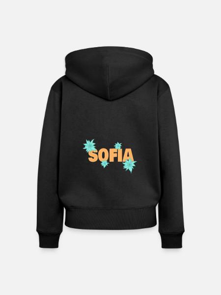 Geschenk für Sofia - Frauen Premium Bio Zip Hoodie - Schwarz