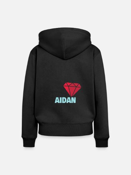 Edel Aidan - Frauen Premium Bio Zip Hoodie - Schwarz