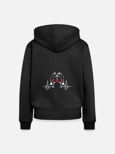 Winzer Weinbauer - Frauen Premium Bio Zip Hoodie - Schwarz