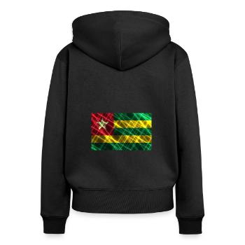 Togo - Sweat à capuche zippé Premium bio Femme - noir - Dos - Julia (174cm)