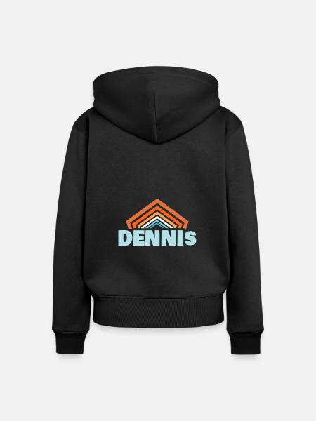 Geschenk für Dennis - Frauen Premium Bio Zip Hoodie - Schwarz