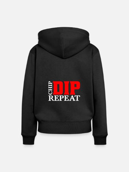 Chip Dip Repeat 12 - Frauen Premium Bio Zip Hoodie - Schwarz