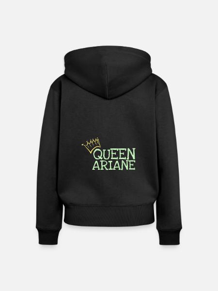 Vorname Ariane - Frauen Premium Bio Zip Hoodie - Schwarz