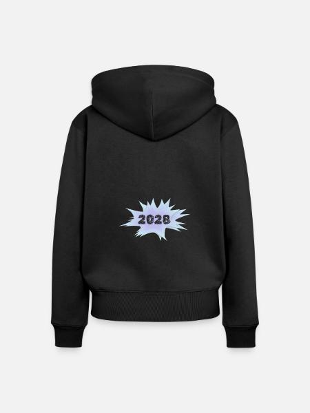 2028 2028 - Frauen Premium Bio Zip Hoodie - Schwarz