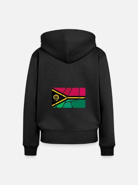 Vanuatu als Vanuatu - Frauen Premium Bio Zip Hoodie - Schwarz