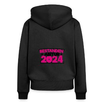 Abitur 2024 Abireise Abifeier Abifahrt Abiturient - Frauen Premium Bio Zip Hoodie - Schwarz - Hinten - Julia (174cm)