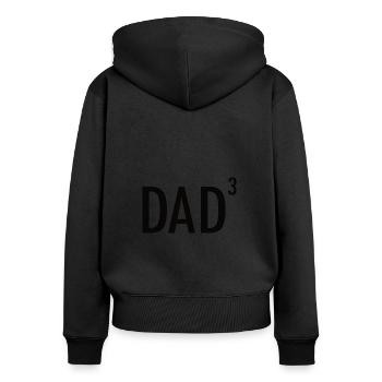 Father Three Children Triplets Pregnancy Baby - Women's Premium Organic Zip Hoodie - black - Back - Julia (174cm)
