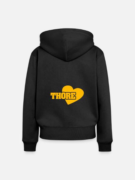Geschenk für Thore - Frauen Premium Bio Zip Hoodie - Schwarz