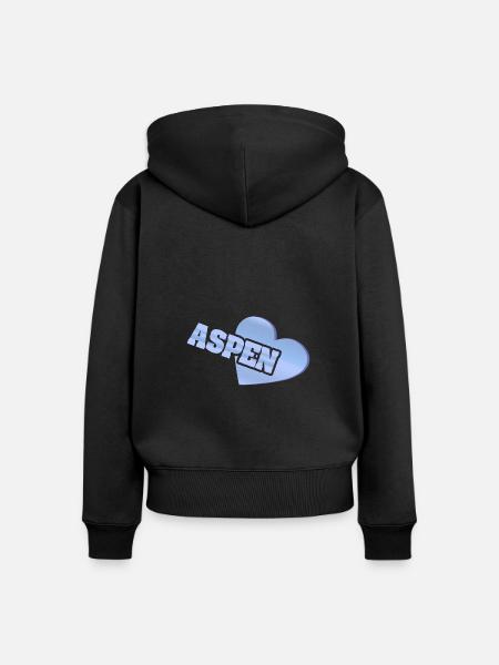 Love Aspen - Frauen Premium Bio Zip Hoodie - Schwarz
