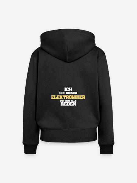Elektroniker - Frauen Premium Bio Zip Hoodie - Schwarz