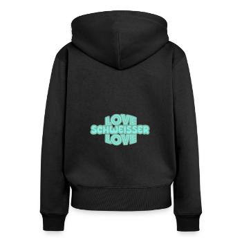 Welders - Women's Premium Organic Zip Hoodie - black - Back - Julia (174cm)