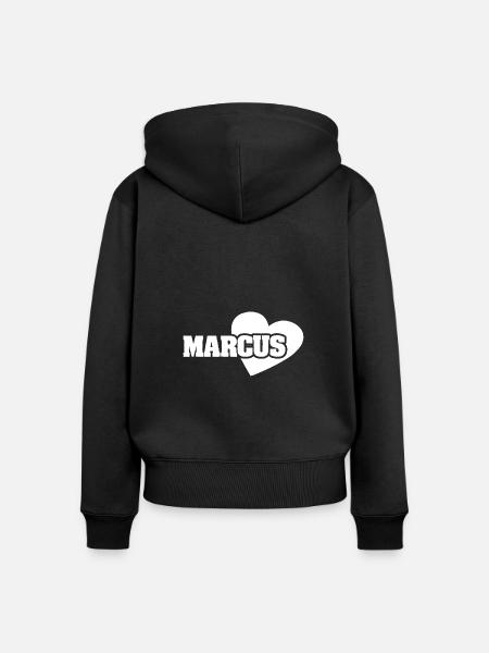 Geschenk für Marcus - Frauen Premium Bio Zip Hoodie - Schwarz