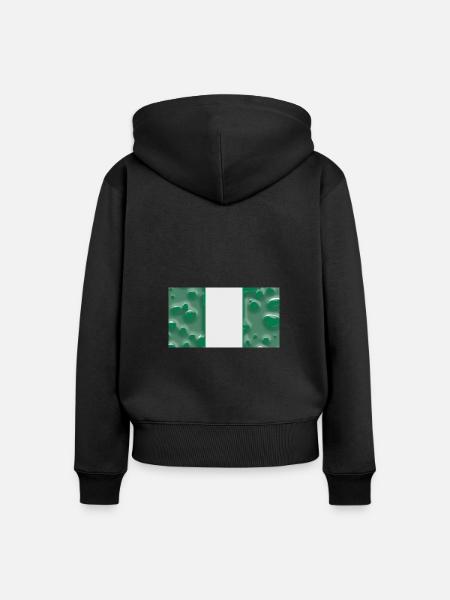 Nigeria - Frauen Premium Bio Zip Hoodie - Schwarz