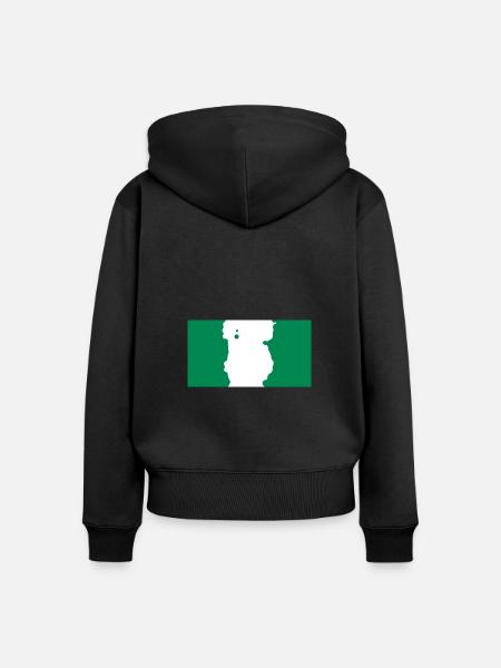 Nigeria - Frauen Premium Bio Zip Hoodie - Schwarz