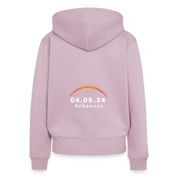 Total Solar Eclipse Path of Totality Arkansas - Frauen Premium Bio Zip Hoodie - Altrosa - Hinten - Julia (174cm)