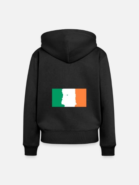 Irland - Frauen Premium Bio Zip Hoodie - Schwarz