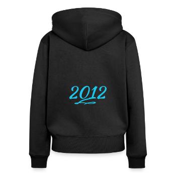 2012 - Sweat à capuche zippé Premium bio Femme - noir - Dos - Julia (174cm)