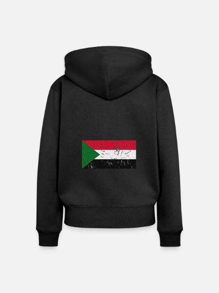 Sudan - Frauen Premium Bio Zip Hoodie - Schwarz